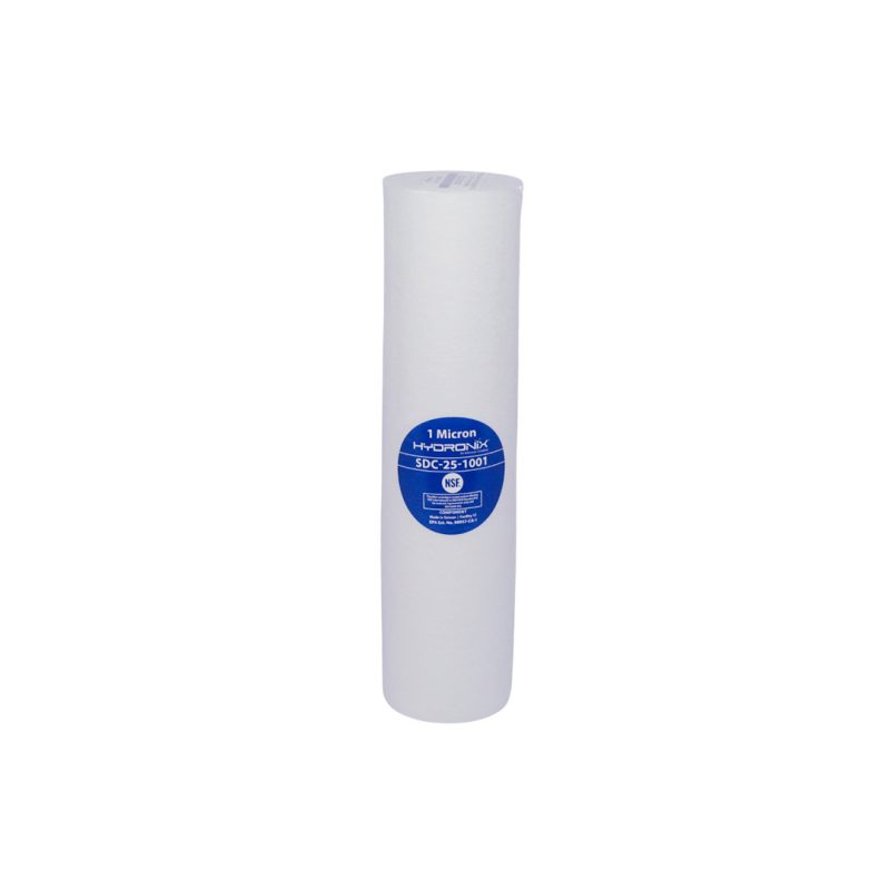 FILTRO CARTUCHO SEDIMENTOS 2.5" X 10", 1 MIC NOMINAL, PROFUNDO, SDC, POLIPROPILENO