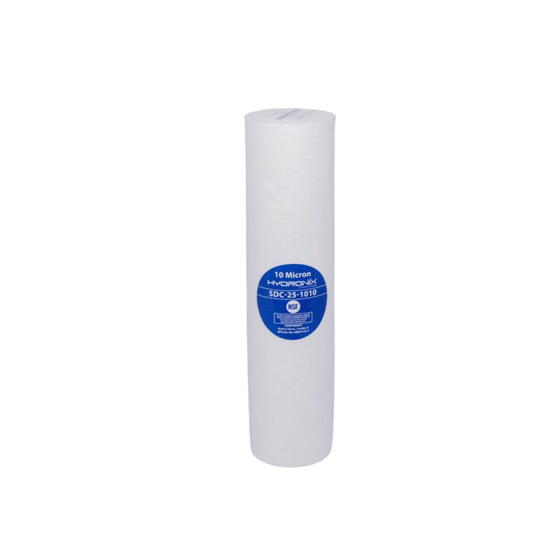 FILTRO CARTUCHO SEDIMENTOS 2.5" X 10", 10 MIC NOMINAL, PROFUNDO, SDC, POLIPROPILENO