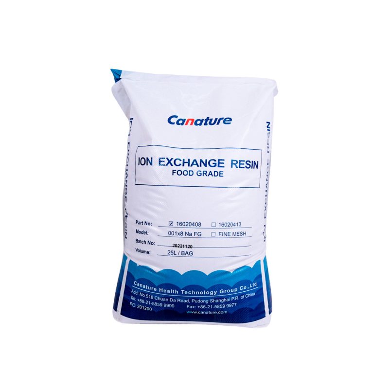 MEDIO FILTRANTE RESINA CATIONICA PARA ABLANDADOR, GRADO ALIMENTICIO, BOLSA DE 25 L