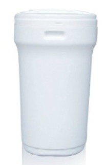 TANQUE DE SALMUERA, 70 L, 400 X 815 MM, REDONDO, GRIS, POLIETILENO. INCLUYE: BASE, TUBO Y VALVULA DE SALMUERA
