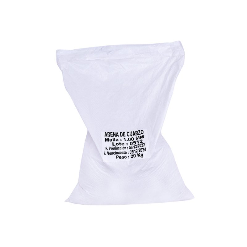 MEDIO FILTRANTE ARENA DE CUARZO, 1.0 MM, TAMAÑO 3/64", BOLSA DE 20 KG
