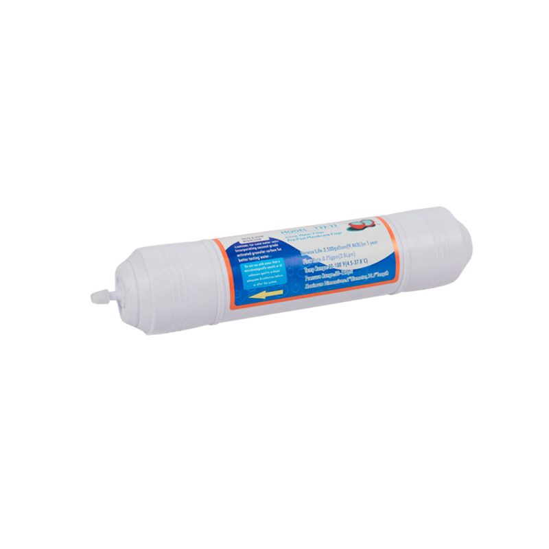 FILTRO EN LINEA, CARBON ACTIVADO, 2.5" X 13", CONEXION 1/4" TB INGRESO/SALIDA, REPUESTO PARA DISPENSADORES, CARBON DE COCO